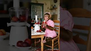 #cutemonkey #plum juice#monkeysr #monkeybaby #monkeydluffy #monkeylove