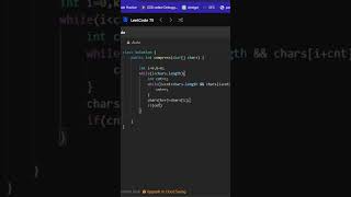 🚀 Day 9/75 of the Leetcode 75 Coding Challenge!443.String Compression #leetcode #coding #dsa #reels