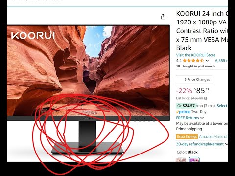 how to install Koorui monitor stand -  difficult stand install