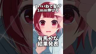 【推しの子】1いいねで1mm髪が伸びる有馬かな結果発表#推しの子 #vtuber #anime