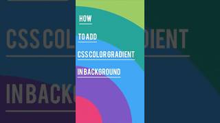 How to Add a CSS Color Gradient in Background - Easy Tutorial #css3 #colorgradient