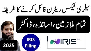 How to file Salary Tax Return on IRIS | 2025 | Teacher | Doctor | Government Private Employees |FBR|