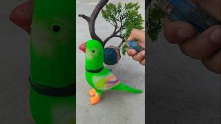 Rc cute parrot under the beautiful tree toy testing