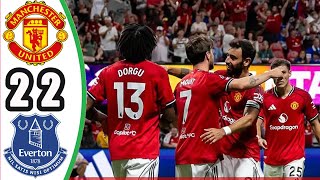 Manchester United vs Everton 2-2 || Highlights & All Goals || Club Friendly 2025