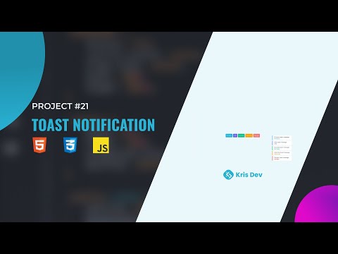 Learn How to Make Toast Notification with HTML, CSS & Javascript | Step-by-Step Beginner Tutorial