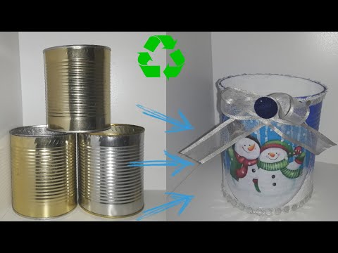 Manualidades Navideñas con Latas ♻️