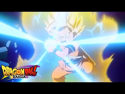 Goku SSJ vs Tamagami 3 | ENGLISH DUB | Kamehameha Scene | DB Daima