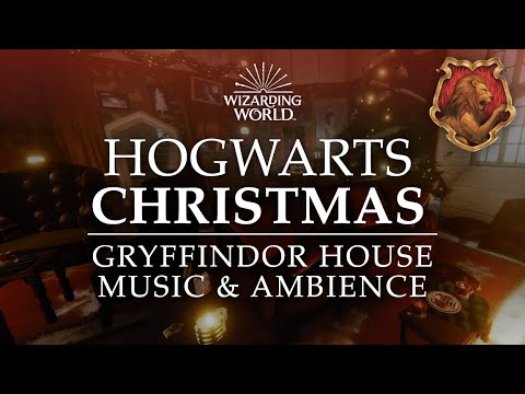 Hogwarts Christmas | Gryffindor House Music & Ambience, 10 Relaxing Scenes in 4K