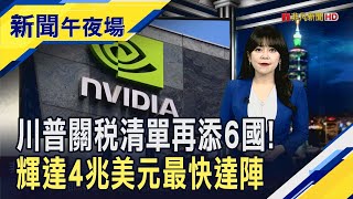 關稅新清單再納入6國 美股觀望中震盪走揚 輝達第一家家市值4兆美元企業 今年漲幅約2成｜主播 賴家瑩｜【新聞午夜場】20250709｜非凡財經新聞
