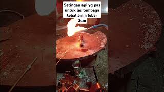 Seting ukuran api las astilin
