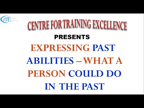 EXPRESSING ABILITIES : SPEAKING ABOUT WHAT ONE COULD DO IN THE PAST MP3