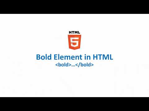 Bold Element in HTML