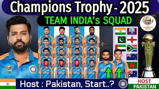 ICC Champions Trophy 2025 - Team India Squad | Champions Trophy 2025 Date, Time,  Venue & Details |
