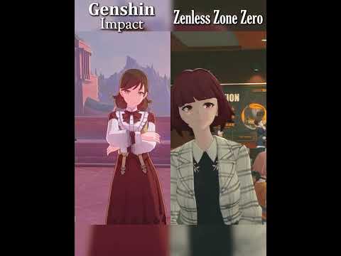 Genshin Impact Zenless Zone Zero npc modeling comparison  #duetnightabyss #genshinimpact