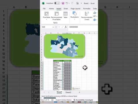 Bikin maps di EXCEL #excel #exceltips #exceltricks #tutorexcel #belajarexcel #excelpemula