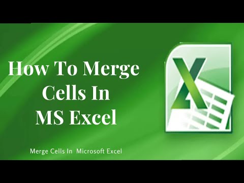 Merge and centre in Excel ll Merge cells in Excel ll
