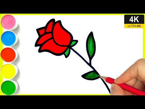 Rose Drawing || how to draw rose flower drawing || valentine Day special rose day drawing || #rose