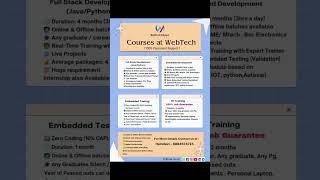#fullstackdevelopment #Embeddeddsystems  #hrtraining. Contact at 8884574715 For More Details ✅