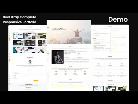 Demo: Bootstrap Complete Responsive Portfolio With HTML CSS jQuery | The Webfix