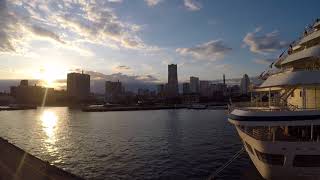 Yokohama port sunset