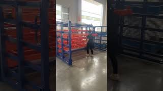 Roll out sheet metal rack#Steelplate#Steelpipe#Sheetmetal#Pipe#Shelving  #Warehousingequipment