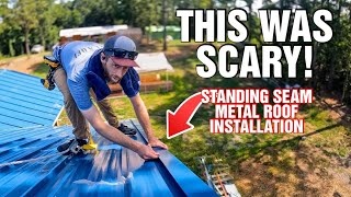 Today About Broke Me, I Almost Gave Up| Standing Seam Metal Roof on Our Cabin Homestead