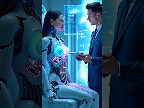 Man Teaches Robot Woman Secrets of Data 🧠🤖✨ #lab #technology #meibot #trending #robot