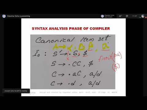 SS: Lecture #6 on CLR Parser