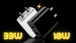 MI 33W CHARGING BRICK VS 18W CHARGING BRICK