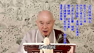 從有念入無念，因往生證無生｜念得能所兩忘，即是《金剛般若》之應無所住而生其心｜以平等法覺悟眾生｜分別心都沒有了，一切法就平等｜本無差別，同歸自性｜淨空老法師