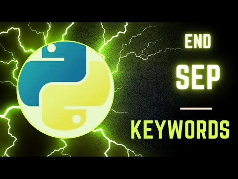 Python Keywords : How to use 'end' & 'sep' keywords