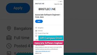 Off Campus Drive for Associate Software Engineer #freshersjobs