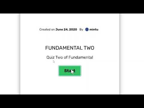 Computer Fundamental Quiz 1