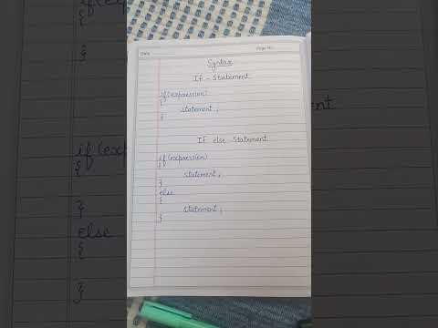 IMPORTANT SYNTAX                        if and if else statements
