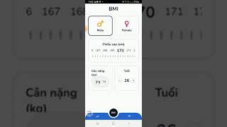 Ứng dụng tính chỉ số bmi flutter android