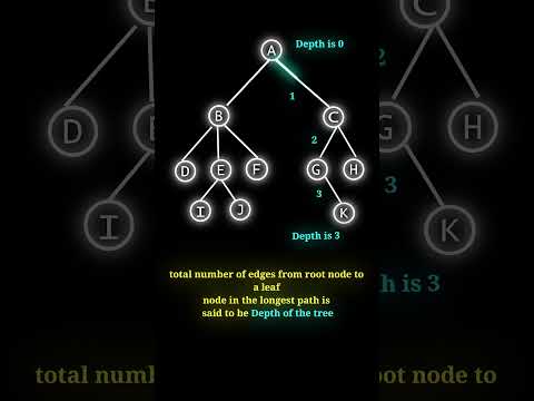 Depth of Binary Tree | Data Structure #shorts #dsa #computerscience  #coding #engineering #tree #cse