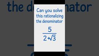 Can You Rationalize This? 🔥 | Math Trick You Must Know! #mathchallenge #speedmath #irrationalnumbers