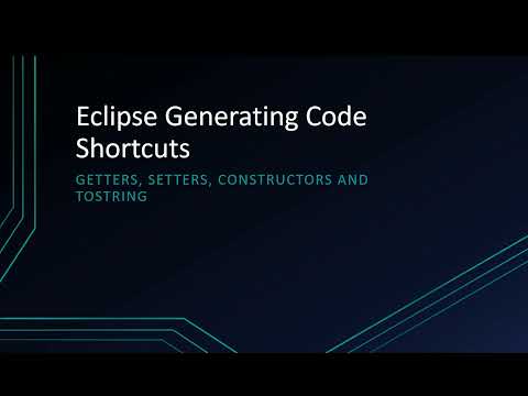 Fast Way To Create Getters, Setters, Constructors and The toString Method In Eclipse - Part1