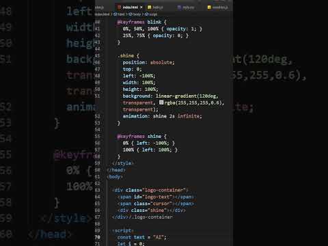 Day 028 Futuristic AI Logo Animation Using HTML CSS JavaScript