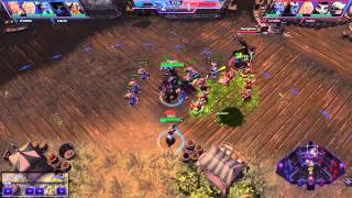 Cat fight in Heroes of the Storm - Two Malfurions in betrayer skins looks like fighting cats