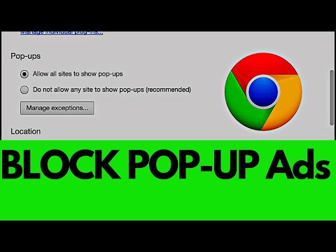 How to block the pop up ads in chrome