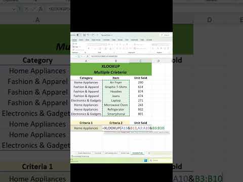 XLOOKUP with Multiple Criteria in Excel | Quick Hack by Excel Flow