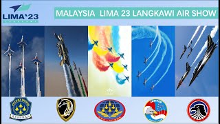 LIMA Langkawi 2023 Airshow :  Compilation of Elite Aerobatic Teams from Various Nations