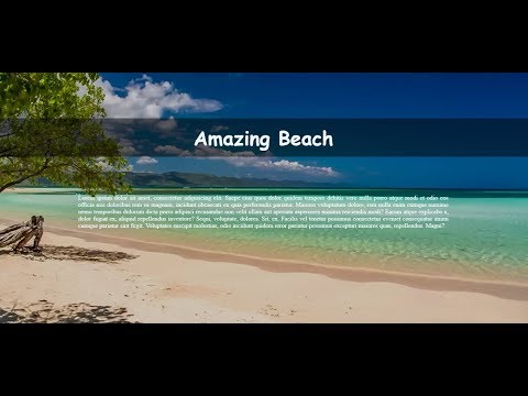 How to add video in background - pure css tutorial