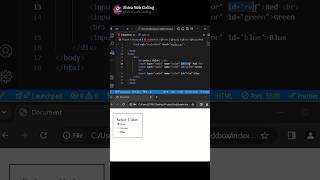 Radio button change color #radiobutton #cssproperties #inputhtml