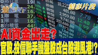 AI資金出走？官股.投信聯手護盤股成台股避風港！？ | 金臨天下 20230804 @tvbsmoney