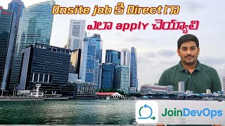 Onsite Direct job DevOps | Best DevOps Training in India @DevOpsAndCloudWithSiva