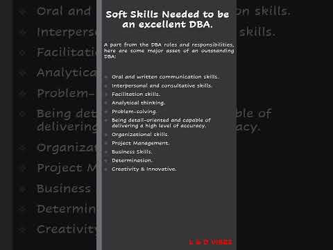 Soft Skills Needed to be an excellent DBA - 2 #sqlserver #shortsfeed #shorts #viralshorts