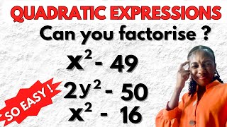How to factorise quadratic expressions | Difference of two squares | Beginners’ class #algebra