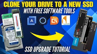 How To Clone Your HD or SSD to a New Larger SSD with Free Software Tools!